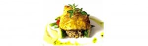 Hazelnut Crusted Black Grouper with Cream Sauce