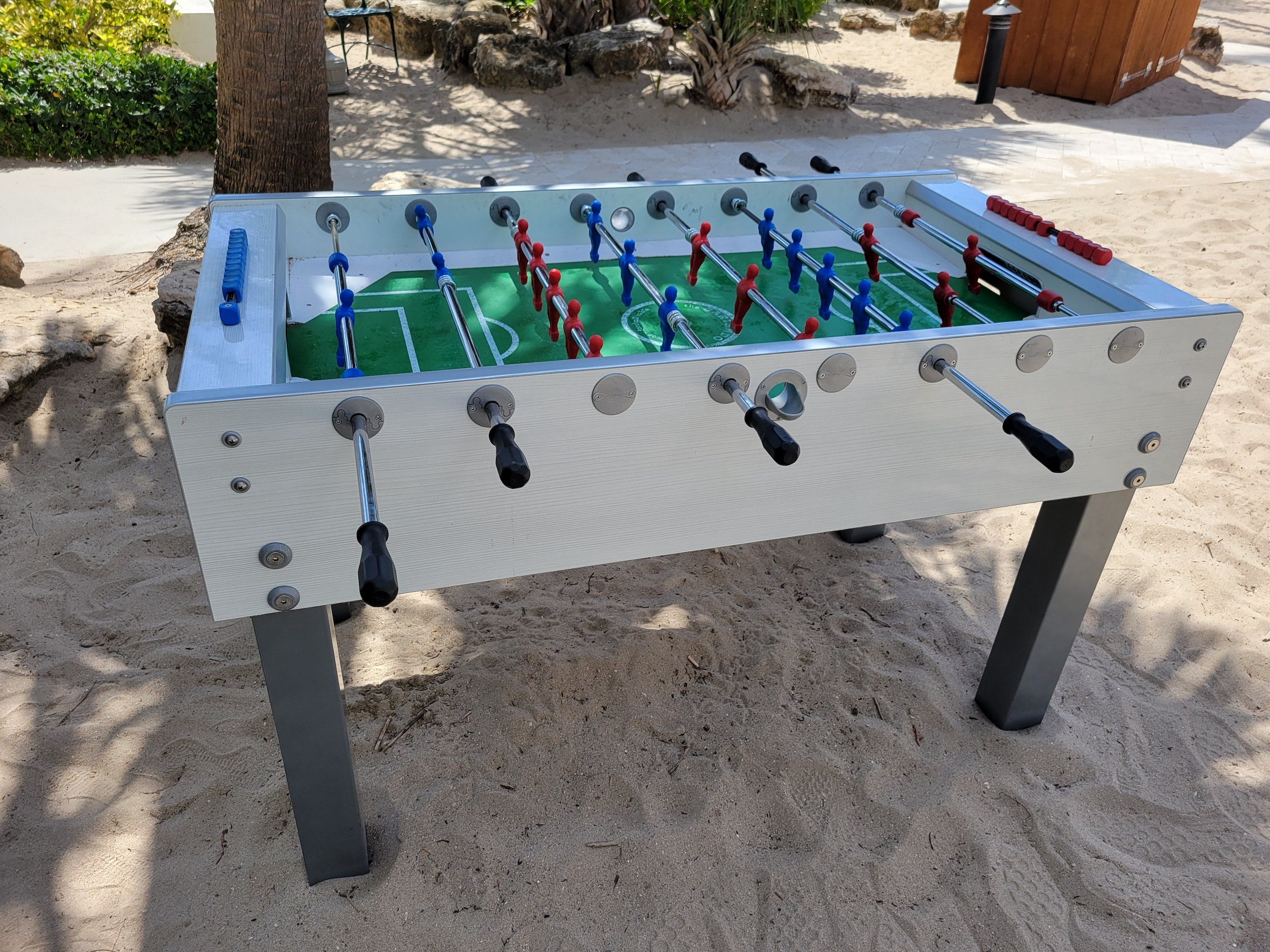 new foosball at lago mar resort beach play area