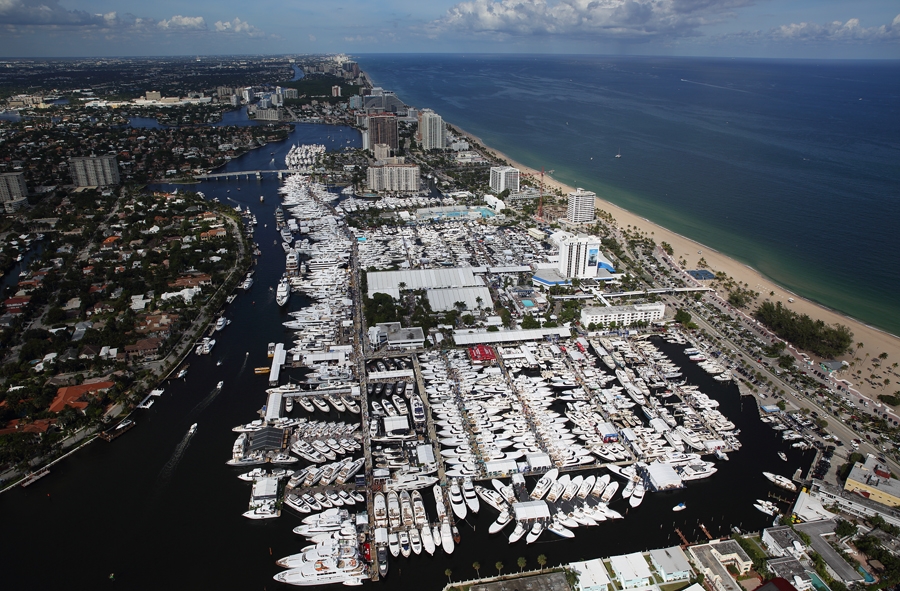 FLIBS 2019 boat show aerial view