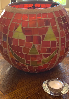 mosaic halloween jackolantern
